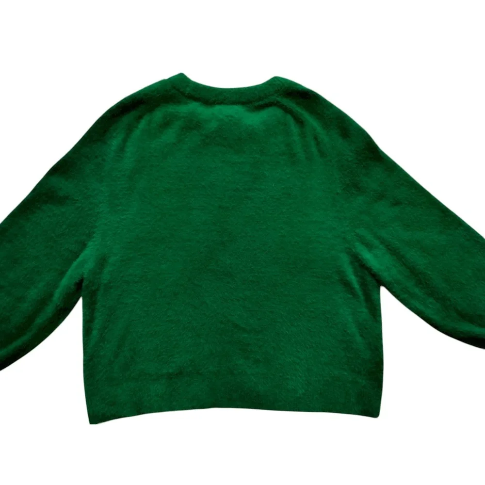 Aerie Women's Green Soft & Fuzzy Flurry Crew Neck‎ Sweater Size S